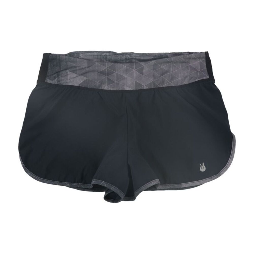 SOLFIRE Womens Peak Athletic Workout Shorts, Black, M, DM